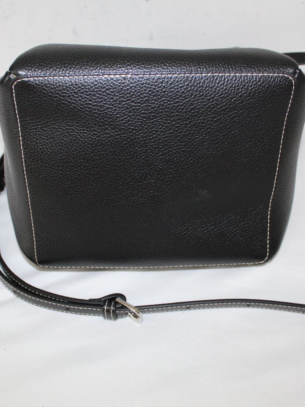 Toteme Pebble Leather Black Top Handle Shoulder Bucket Bag Crossbody - Picture 7 of 13